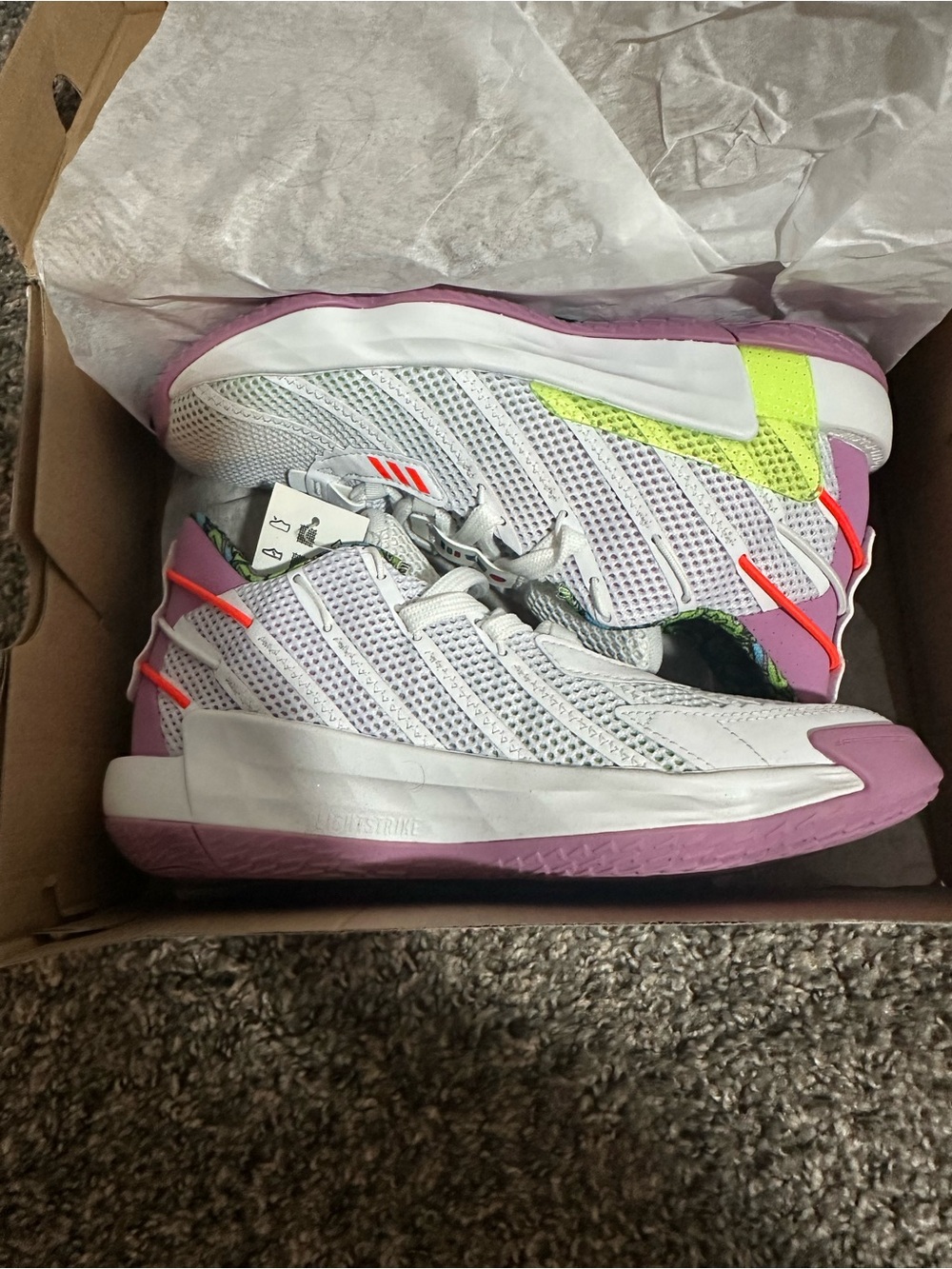 Adidas Disney Toy Story Mesh Athletic Sneakers with Pink & Neon Accents